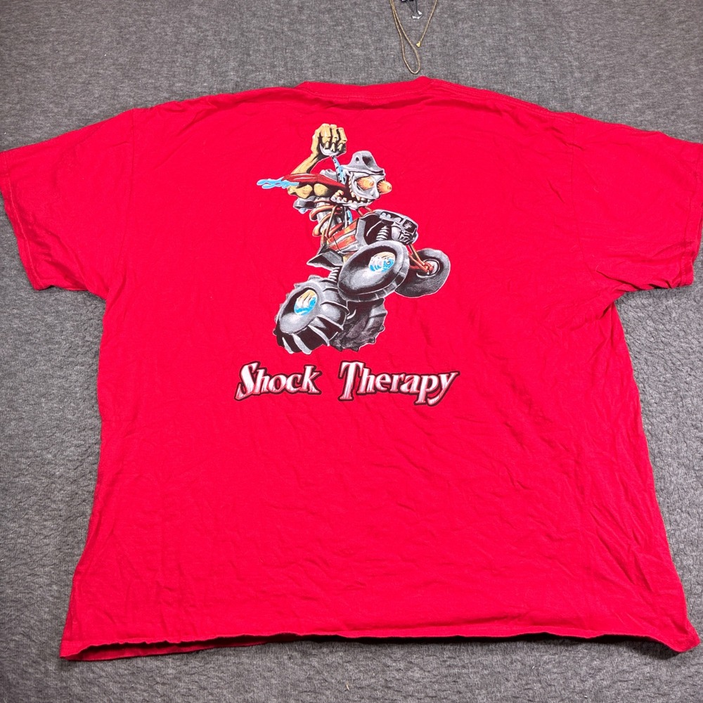 Vintage Shock Therapy T-Shirt Mens‎ 3XL Red Vintage Monster Truck Graphic